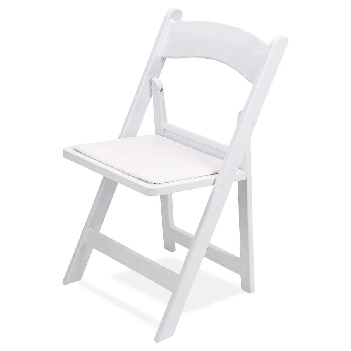 White Padded Folding Chair